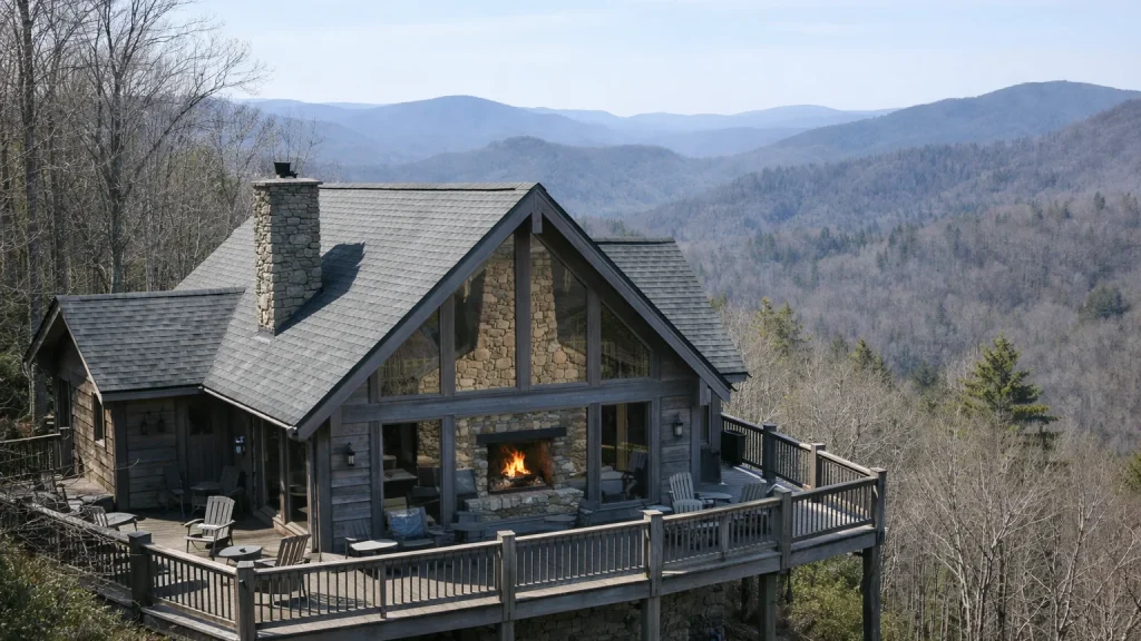 Illustrative image of a lodging in Western North Carolina, not a photo of Anderson Rentals