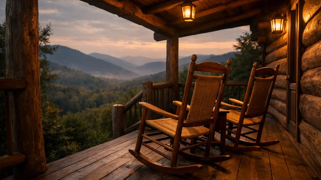 Illustrative image of a lodging in Western North Carolina, not a photo of Ash Grove Mountain Cabins and Camping