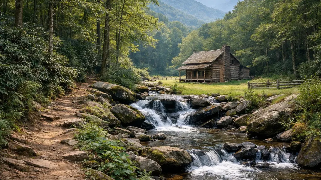 Historic Caudill Cabin along Basin Creek Trail
