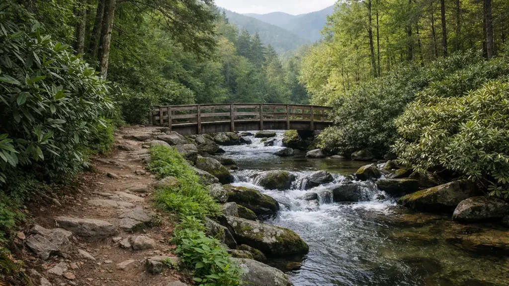 Forest trail along Big Creek