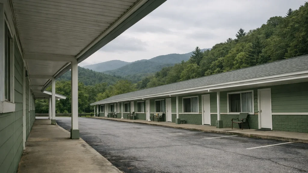 Illustrative image of a lodging in Western North Carolina, not a photo of Blue Ridge Tourist Court