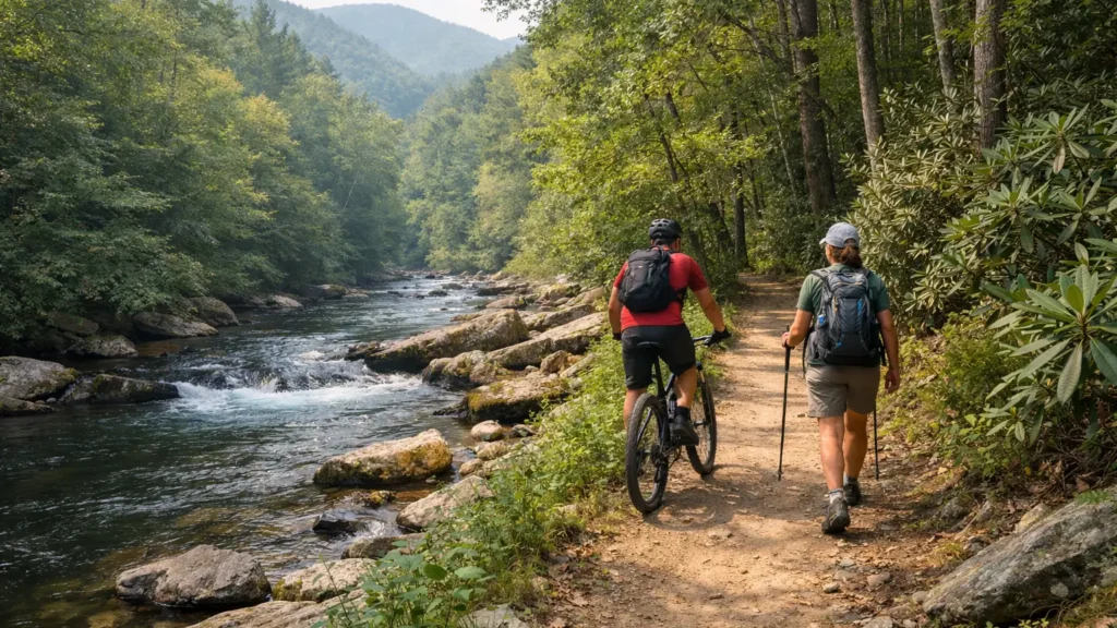 Riverside trail along the Davidson River