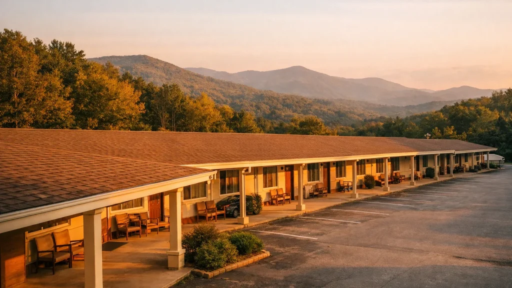 Illustrative image of a lodging in Western North Carolina, not a photo of Holiday Inn Express and Suites