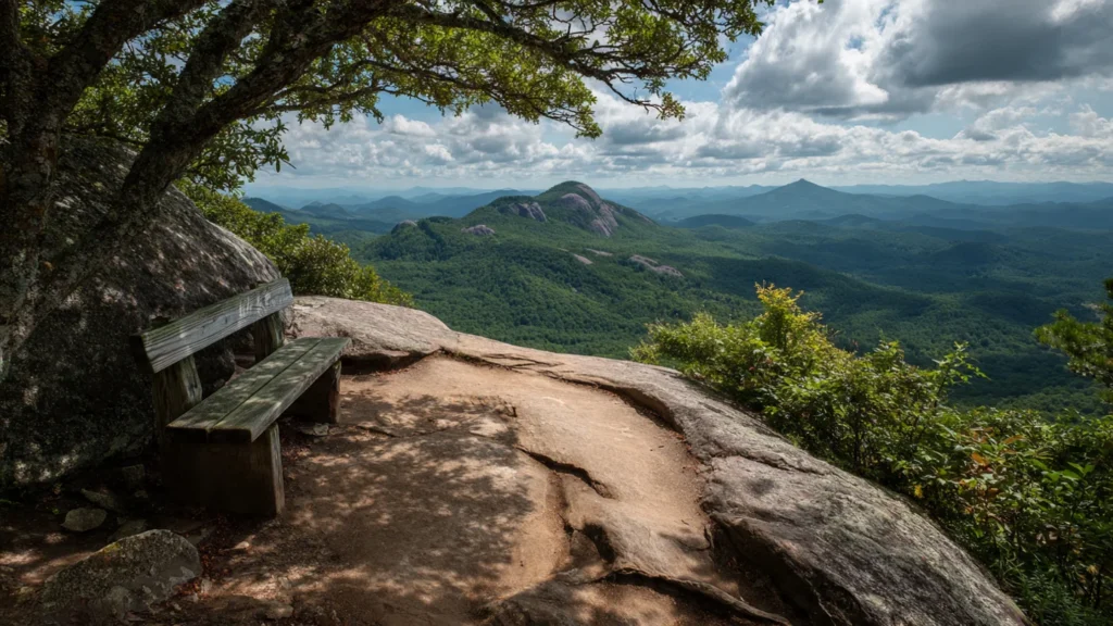 John Rock, a forest and overlook hike near Brevard, North Carolina