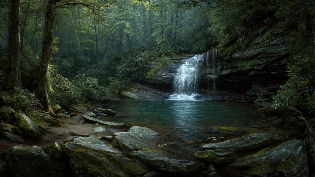 Moore Cove Falls, a family-friendly waterfall hike near Asheville, North Carolina