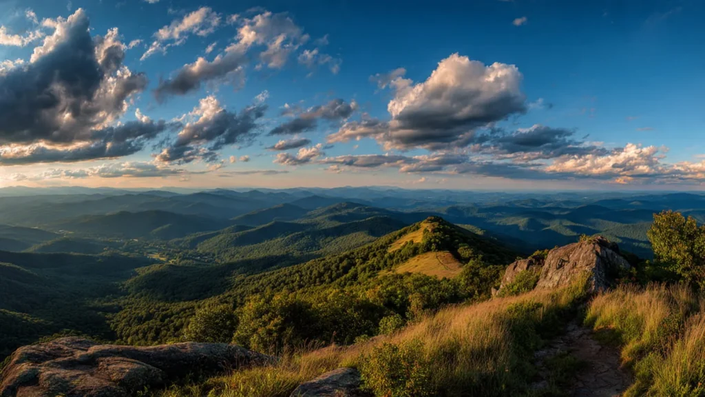 Summit view from Mount Pisgah near Asheville, North Carolina