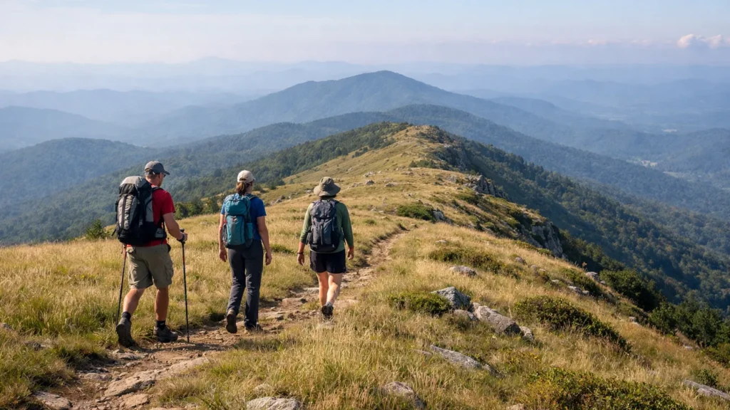 Grassy high-elevation bald on Tennent Mountain