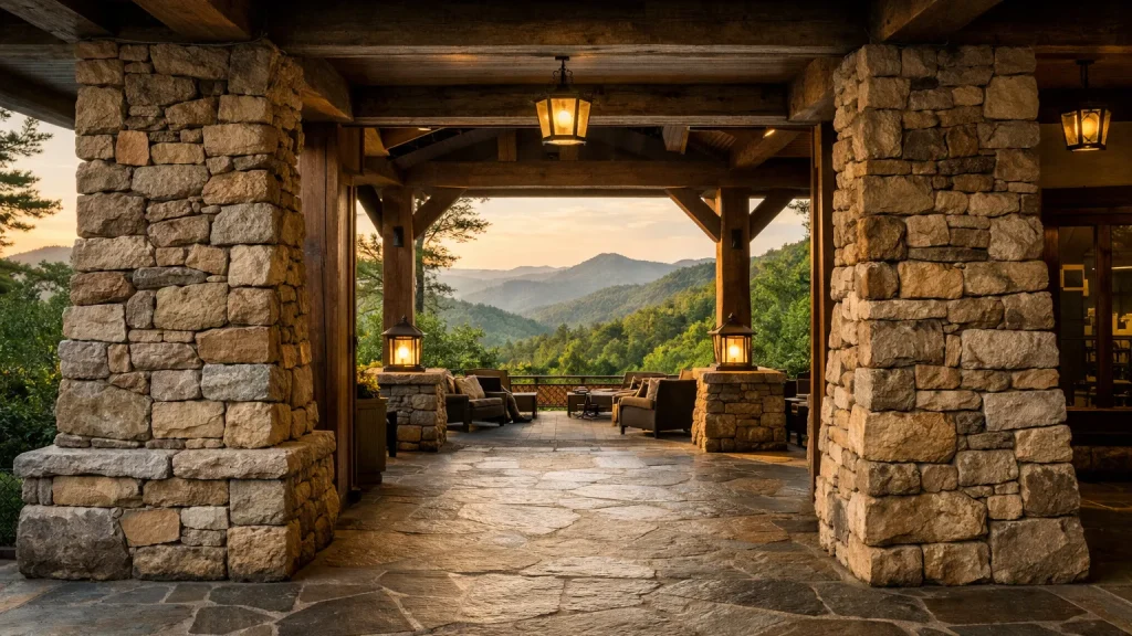 Illustrative image of a lodging in Western North Carolina, not a photo of The Restoration Asheville