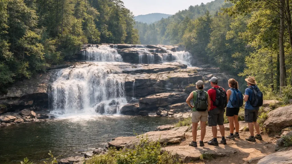 Multi-tiered Triple Falls in DuPont State Recreational Forest