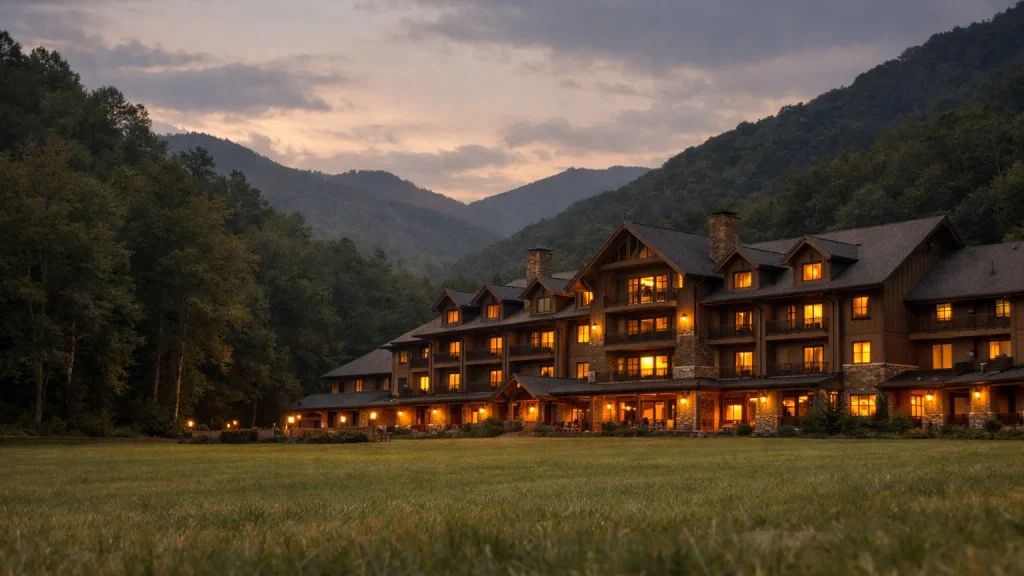 Illustrative image of a lodging in Western North Carolina, not a photo of Great Smokies Inn