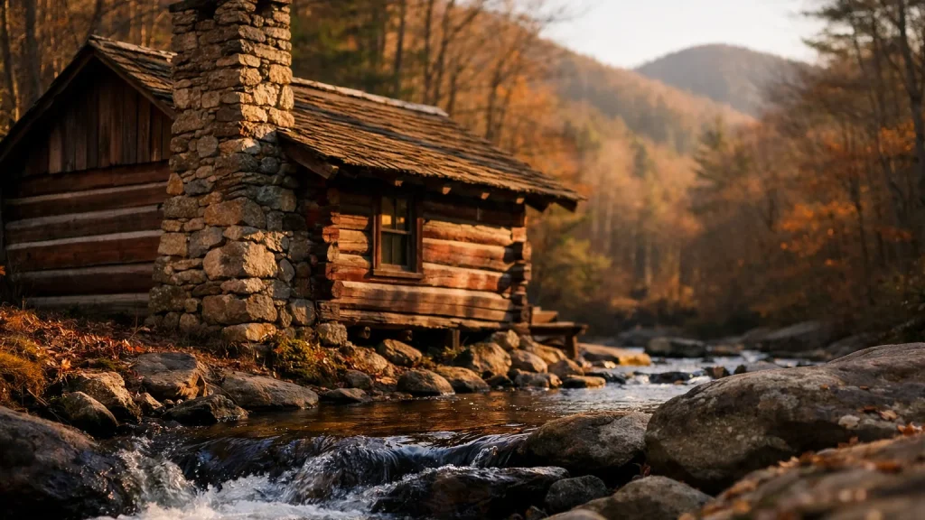 Illustrative image of a lodging in Western North Carolina, not a photo of Lazy Turtle Campground & Cabins