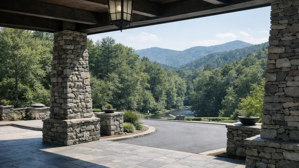 Illustrative image of a lodging in Western North Carolina, not a photo of Rivers Edge Motel